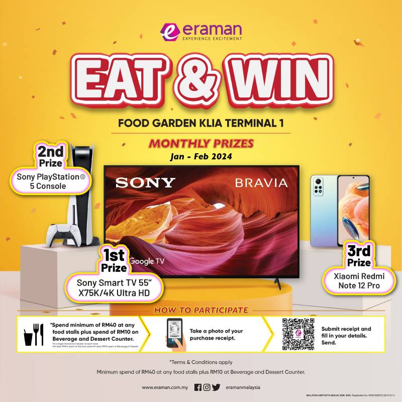 Eat and Win Campaign at Food Garden KLIA Terminal 1